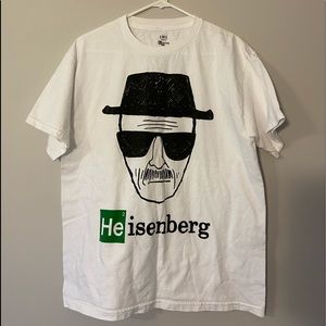 L Breaking Bad White Graphic T-Shirt